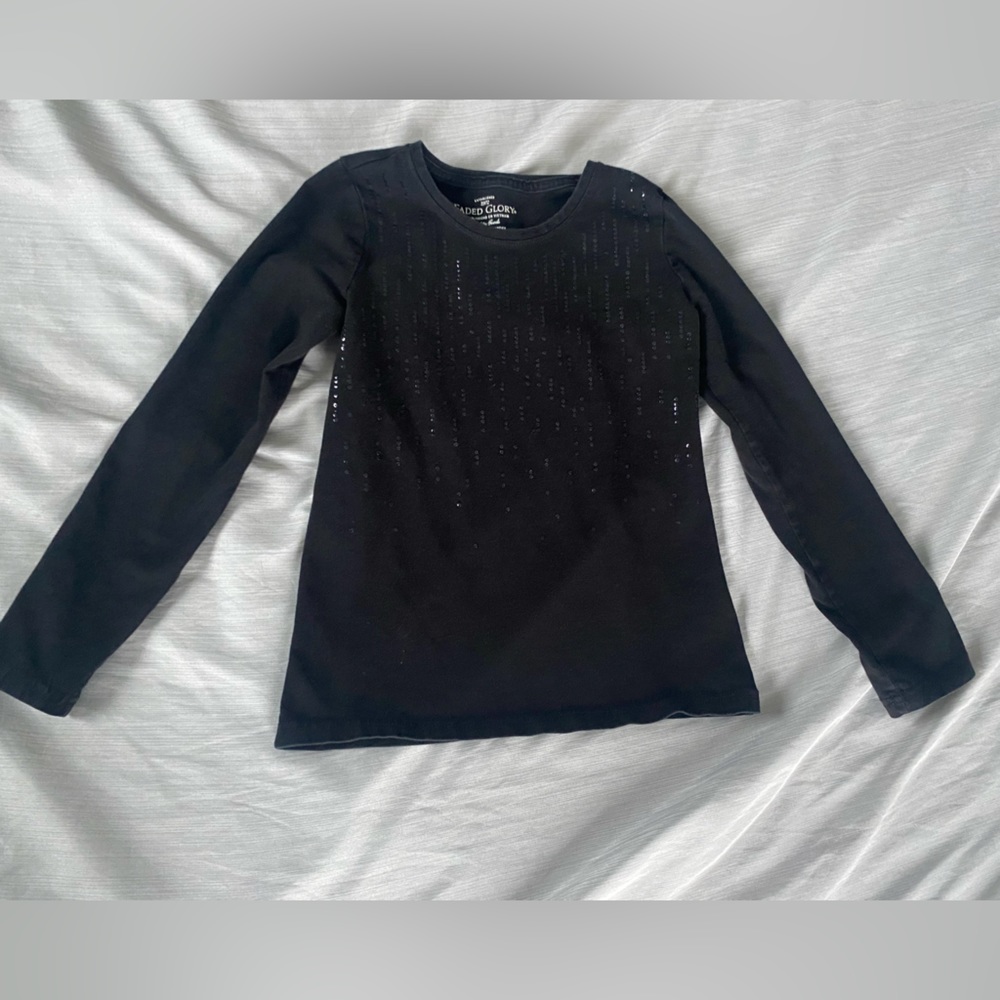 Faded Glory size 7/8 black shirt